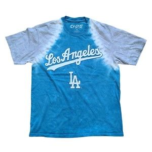 Liquid Blue Tie-Dye T-shirt Los Angeles Dodgers Blue Gray Size M